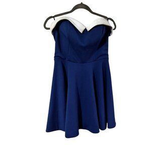 Bebe 50's Inspired Royal Blue Cocktail Dress